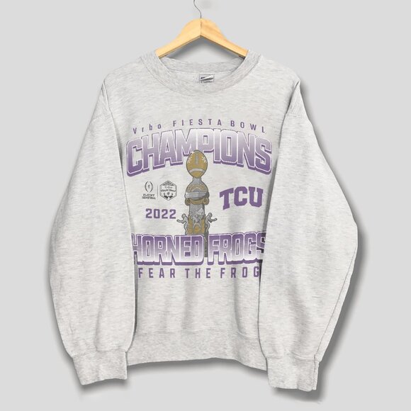 2022 TCU Football Champions Fiesta Bowl Sweatshirt, TCU Frogs Shirt Tee - Picture 1 of 2